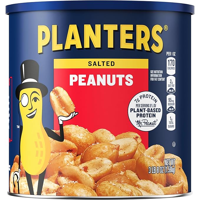 Planters Salted Peanuts (56 oz Canister)