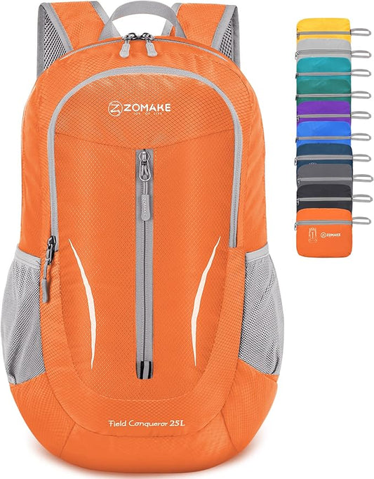ZOMAKE Ultra Lightweight Packable Backpack 25L, Foldable Hiking Backpacks Water Resistant Small