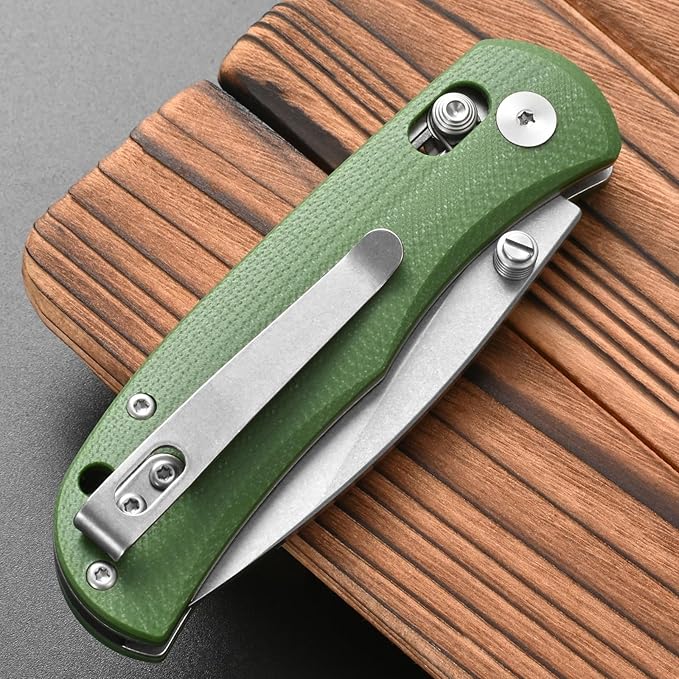 FF22 Folding Pocket Knife,VG10 Steel Blade Micarita Handle Full Tang Knife for Outdoor Activities