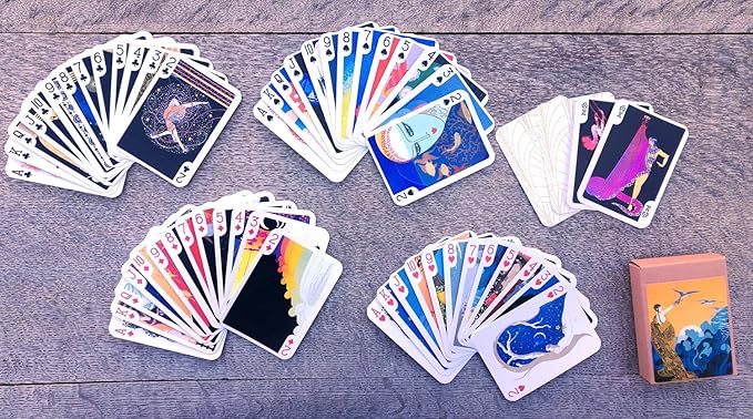 ERTE Playing Cards (Poker Deck 54 Cards All Different) Vintage Painting Art Deco French Romain de