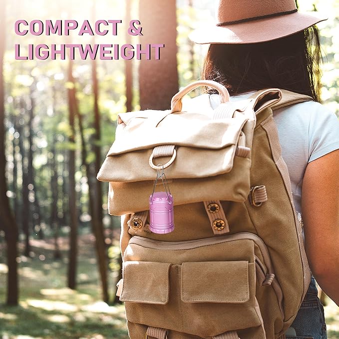 4-Pack Mini LED Camping Lanterns, Portable Camping Lights, Outdoor Tent Lights, Essential Emergency