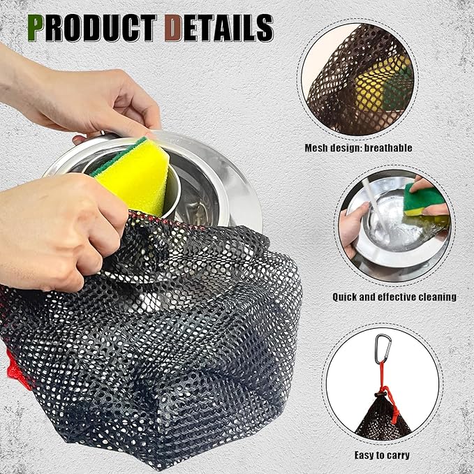 Scout Camping Mess Kit for Person 18/8 Stainless Steel Utensils Camping Dinnerware Kit Boy Scout