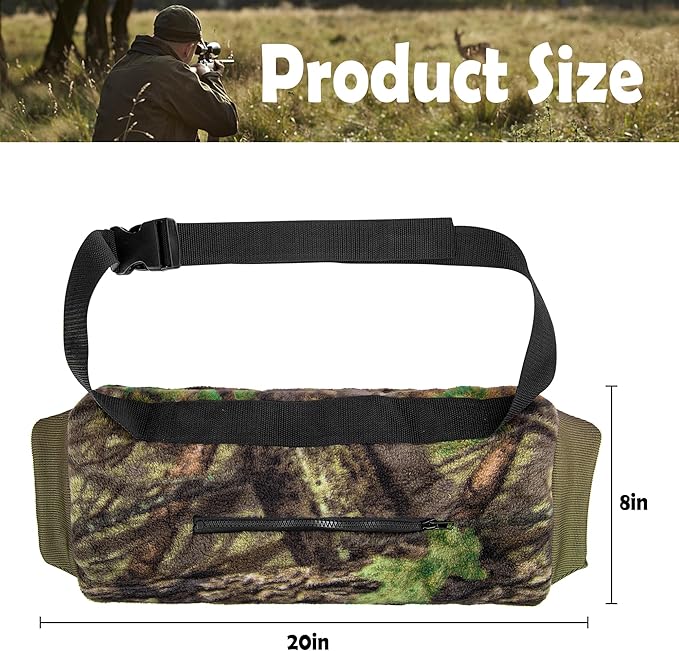 RunNico Camo Hand Muff Warmer - Unisex Camo Hunting Hand Muff - Camouflage Hunting Waist Pouch for
