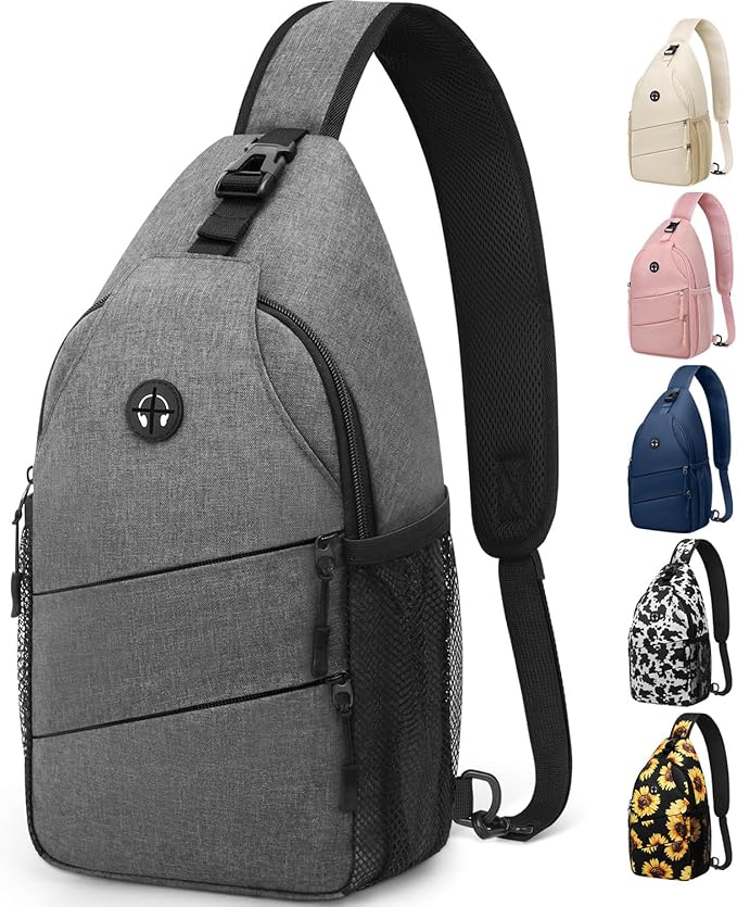 Crossbody Bags for Women Men Trendy Sling Bag Bakpack Casual Chest Bag with Convertible Shoulder