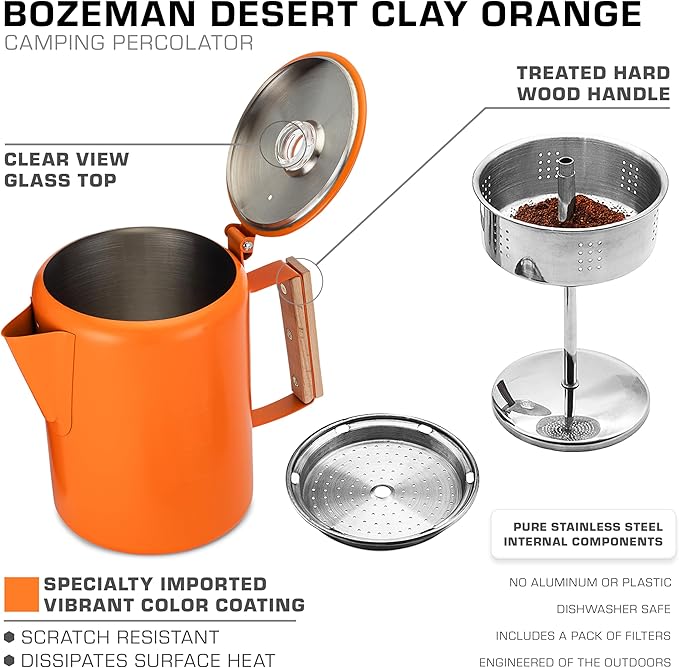 COLETTI Bozeman Camping Coffee Pot — Camping Coffee Makers, Coffee Percolator – America's Sleekest
