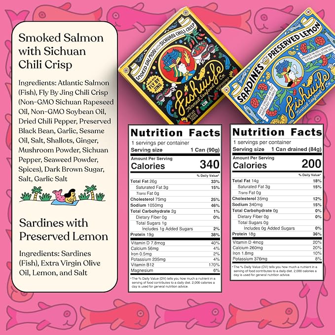 Fishwife Holiday Gift Tin Collection 9-Pack (Variety of Tinned Seafood including Smoked Salmon
