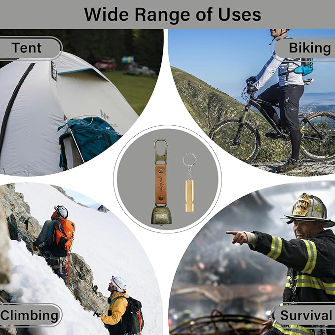 Bear Bell with Magnetic Silencer|Bear Bells for Hiking & Camping|Bear Deterrent Device with