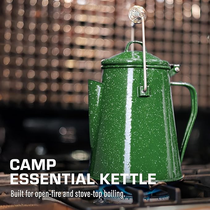 COLETTI Classic Camping Kettle - Tea and Camp Kettle, NO Aluminum or Plastic, Ideal for Boiling