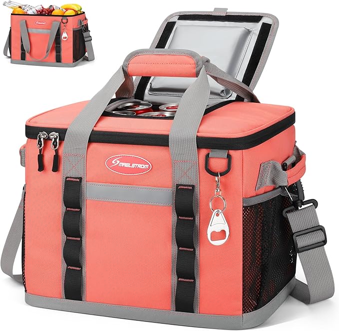 Maelstrom Collapsible Soft Cooler Bag, 24/30/60/75 Cans Beach Cooler, Ice Chest, Leakproof &