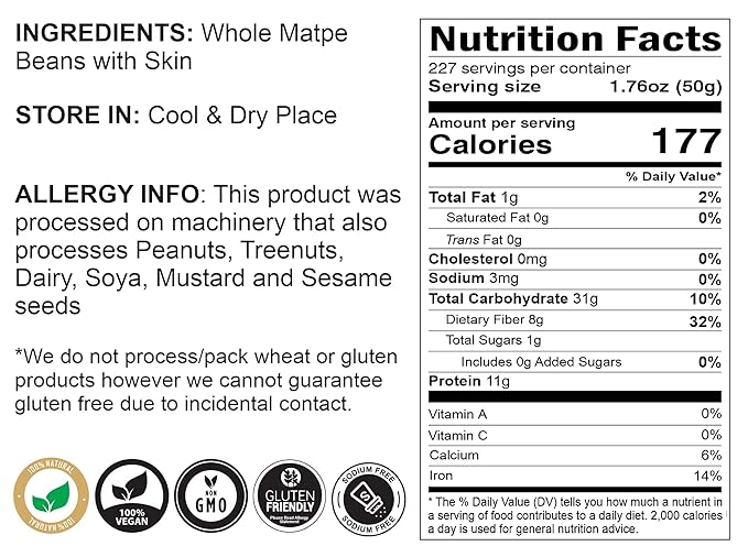 Rani Urid/Urad Whole Black (Matpe Beans with Skin) Indian Lentils 400oz (25lbs) 11.36kg Bulk Box ~