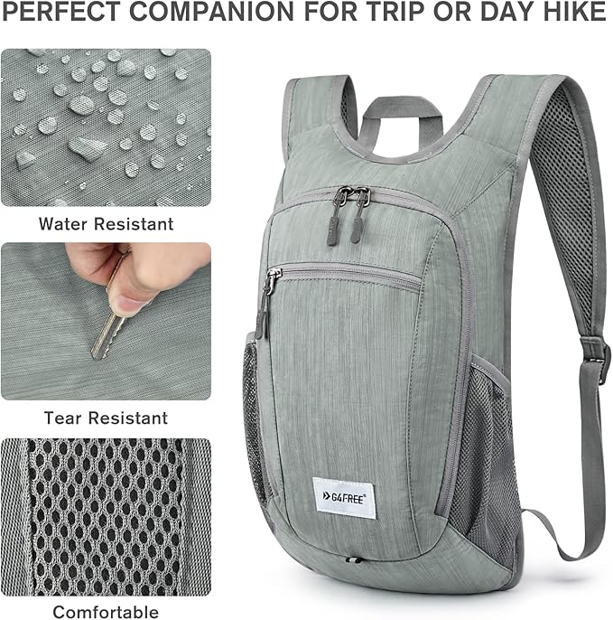 G4Free 10L/15L Hiking Backpack Lightweight Packable Hiking Daypack Small Travel Outdoor Foldable