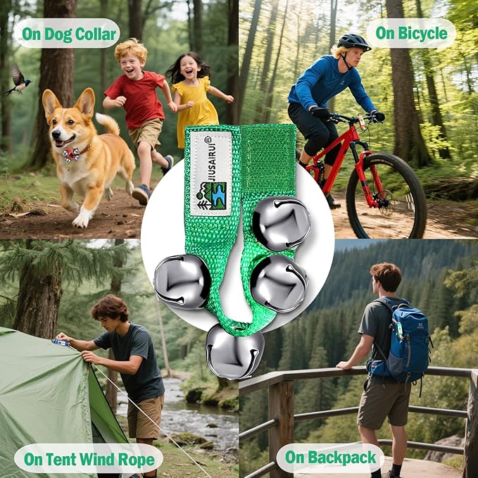 Outdoor Bear Bells for Hiking Safety: Bear Horn to Scare Bears Deterrent Devices for Dogs Biking