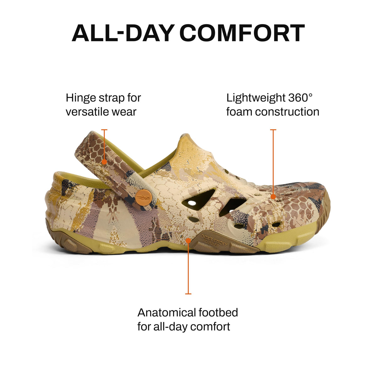 SITKA Ranger Camp Shoe – Lightweight Full-Foam Camo Water Shoe for Men, Optifade Waterfowl Marsh, 13