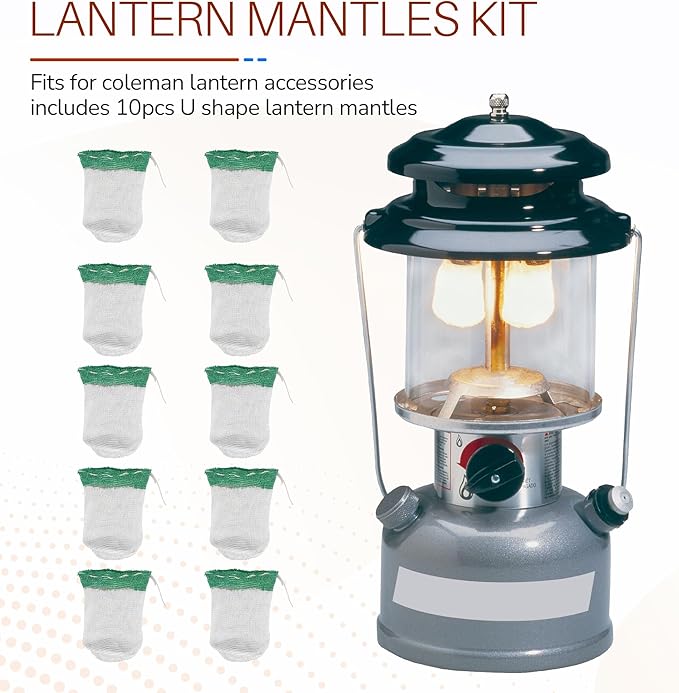 String Tie Lantern Mantles for Coleman Lanterns Fueled Lighting Outdoor Camping Accessories(10 Pcs)