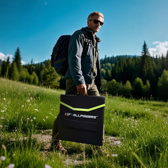 ALLPOWERS 100W Portable Solar Panel, 18V Lightweight SP027 Foldable Solar Charger for Portable