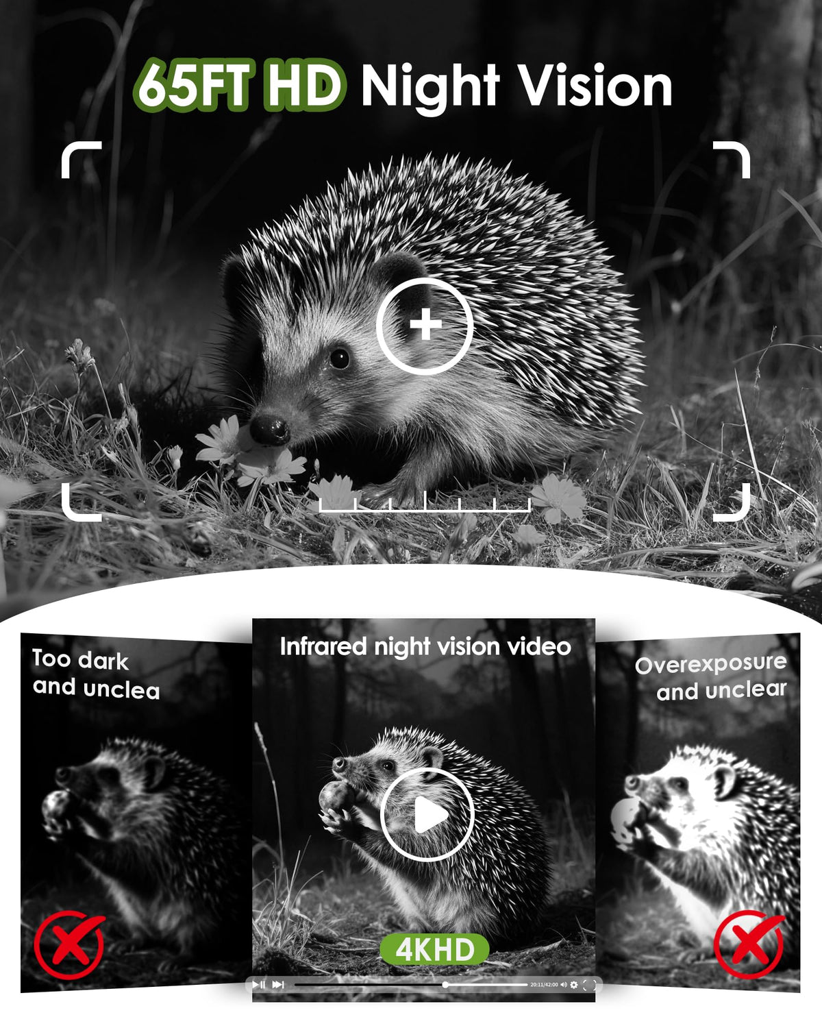 MAXDONE Trail Camera - 4K, 64MP, Solar, WiFi, Bluetooth - product view 3