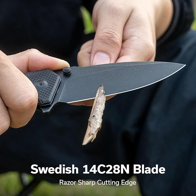CIVIVI Photonix EDC Pocket Knife, Folding Knife with 3.7" 14C28N Blade G10 Handle with Pocket Clip