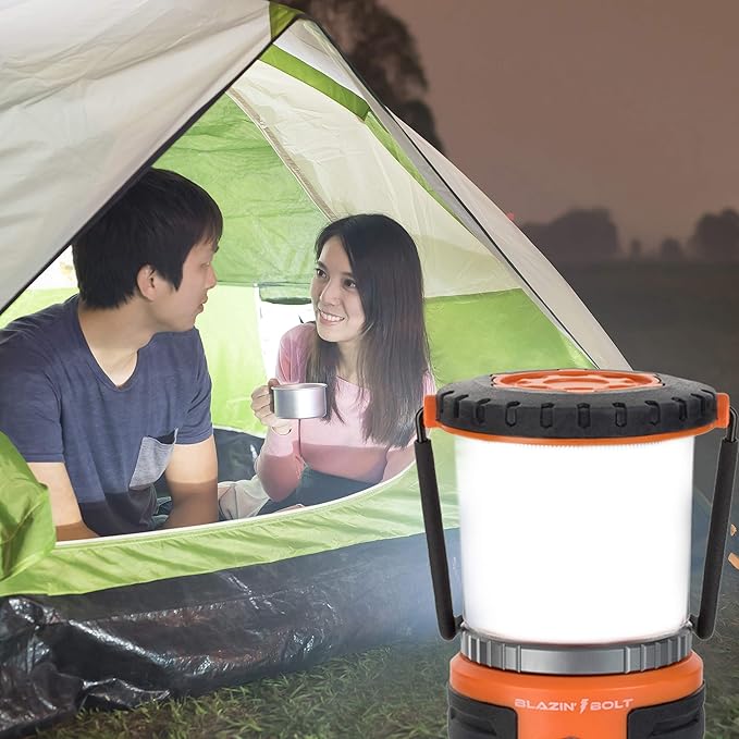 Blazin Bolt Rugged USB Rechargeable Lantern | 6000mAh Power Bank | 400 Lumen | 400 Hours of Light |