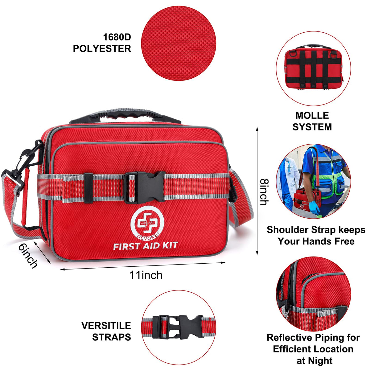 Gevoke First Aid Kit - 500 Piece - product view 5