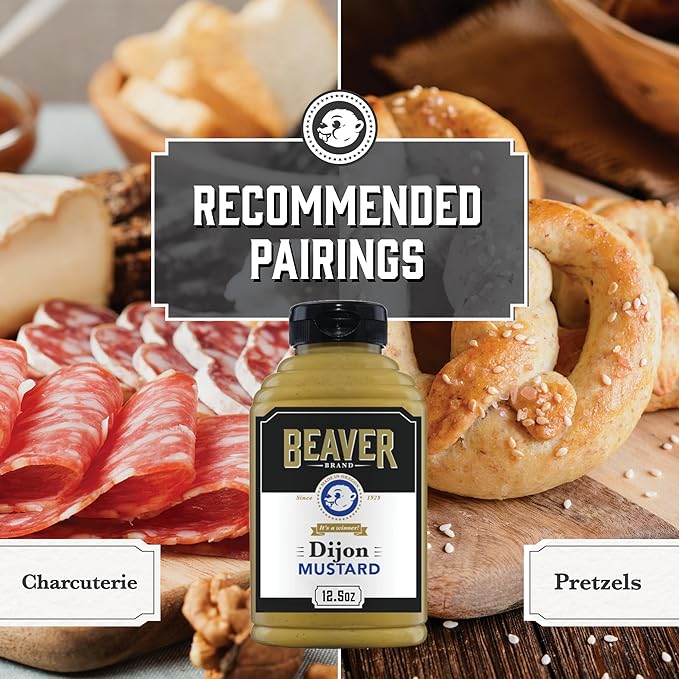 Beaver Traditionally Hot Dijon Mustard, 12.5 oz squeeze bottle