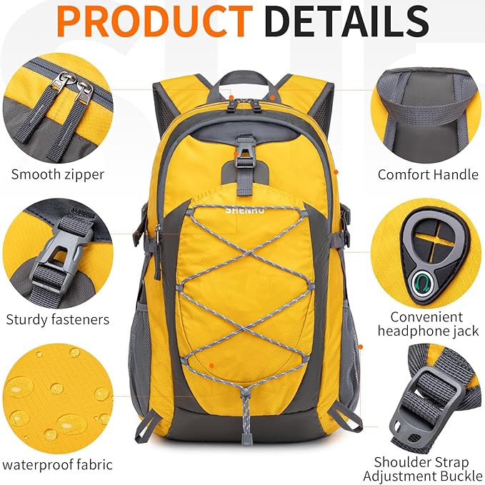 40L Hiking Backpack Lightweight Daypack Waterproof Travel Camping Backpack for Men Women Sport