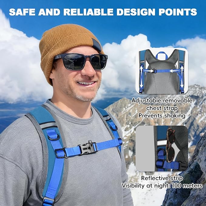 Seektop 20L Foldable Waterproof Hiking Backpack, Ultralight Small Lightweight Daypack Packable