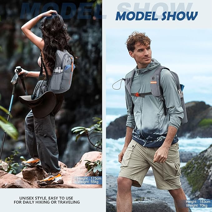 15L Small Hiking Backpack for Men Women Foldable Packable Back Pack Ultralight Hiking Daypack for