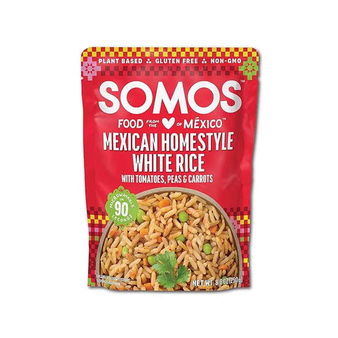SOMOS Mexican Homestyle White Rice | Gluten Free, Non-GMO, Vegan & Microwavable Meals Ready to Eat