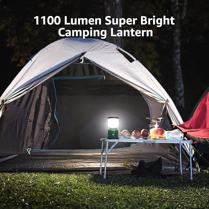Lepro Camping Lantern, Battery Powered LED with 1500LM, 4 Light Modes, Waterproof Tent Light