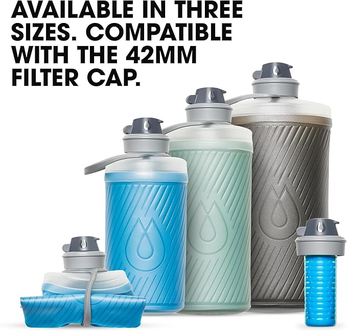 HydraPak Flux - Collapsible Backpacking Water Bottle (750ml, 1L, 1.5L) - BPA Free, Ultra Light