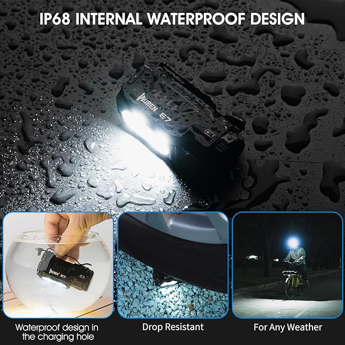 WUBEN E7 EDC Flashlight, 1800 Rechargeable Lumens Mini Flashlight, Super Bright Small Flashlight, 6