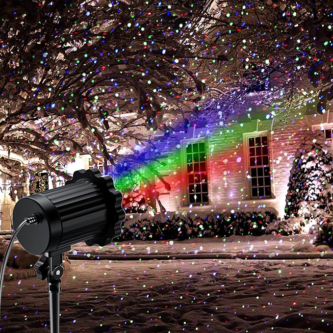Christmas Projector Lights Outdoor, Garden Light Projector with Timer, Firefly Lights, IP65