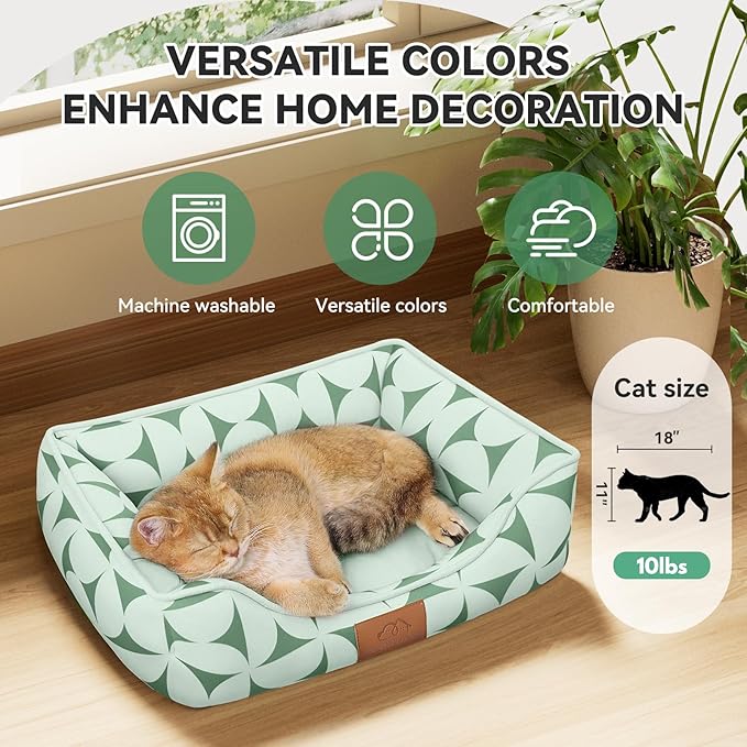 Rectangle Cat Dog Bed for Large Medium Small Pets Indoor Outdoor Machine Washable Sleeping Sofa