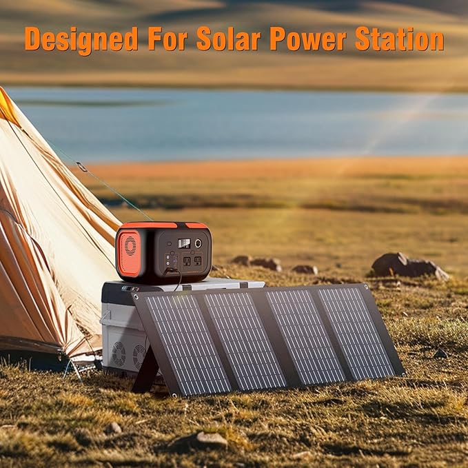 Portable Solar Panel Charger 40W Foldable Solar Panel for Portable Power Station, iPhone, iPad