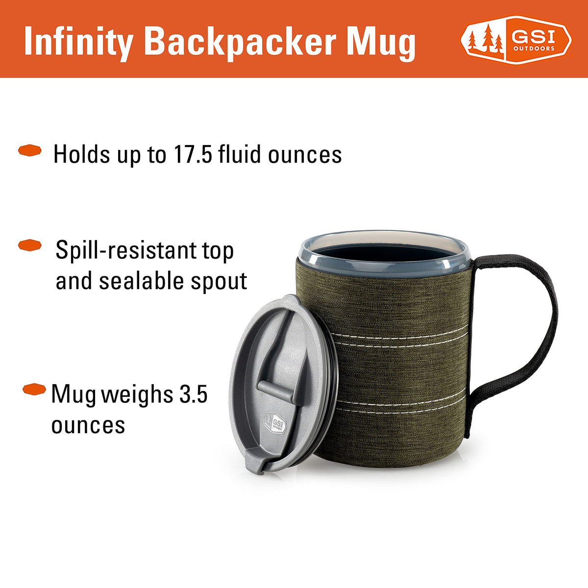 GSI Outdoors 75283 Infinity Backpacker Mug Green