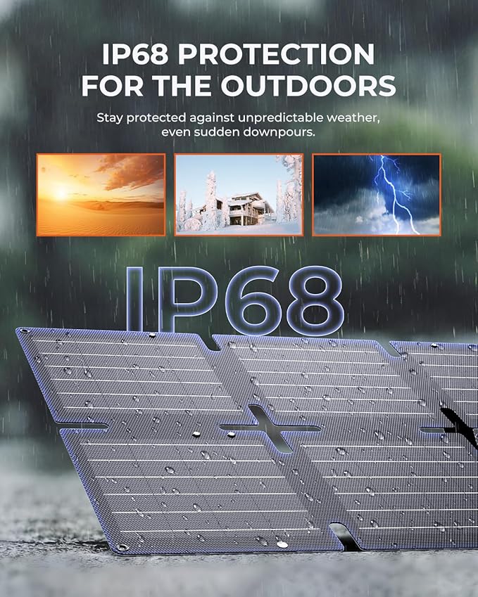 BigBlue 60W Portable Compact Solar Panel with PD 45W USB-C, 20W USB-A, DC Ports for Power Stations