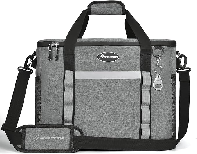 Maelstrom Collapsible Soft Cooler Bag, 24/30/60/75 Cans Beach Cooler, Ice Chest, Leakproof &