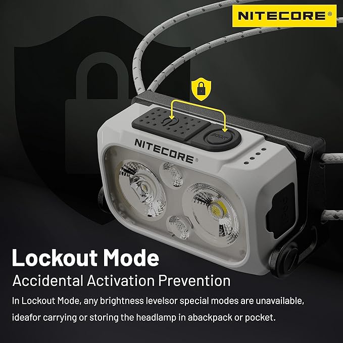 Nitecore NU21 360 Lumen Ultra Lightweight Outdoor Headlamp Dual Beam USB-C Rechargeable Headlight