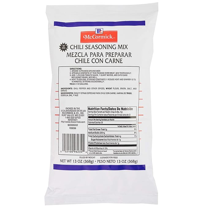 McCormick Culinary Chili Seasoning Mix, 13 oz - One 13 Ounce Pouch of Original Chili Seasoning Mix