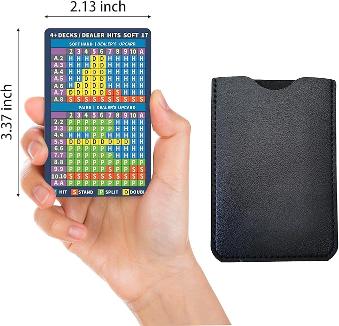 Metal Blackjack Strategy Card Stainless Steel Blackjack Basic Strategy Card/Book Allowed at The