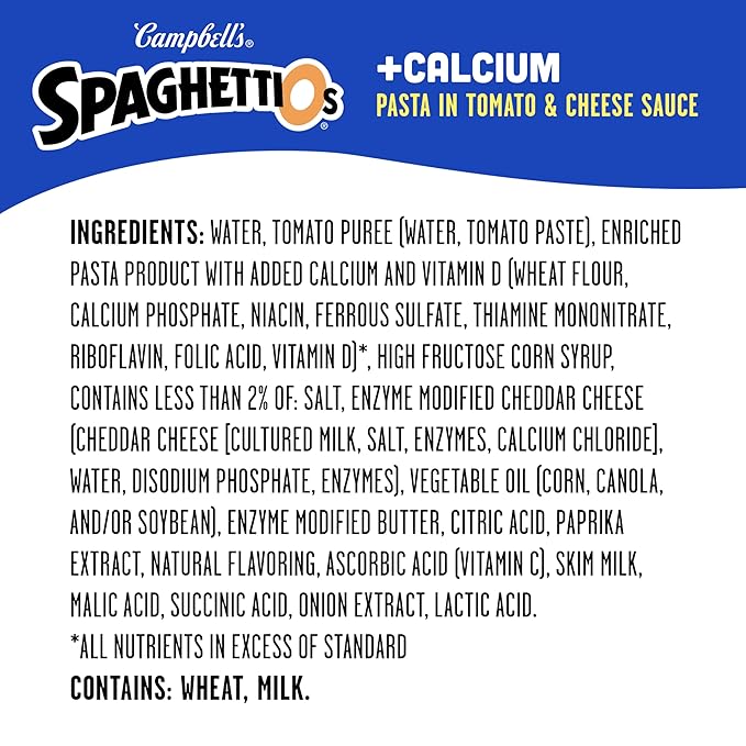 SpaghettiOs Original Canned Pasta Plus Calcium, 15.8 oz Can (Pack of 12)