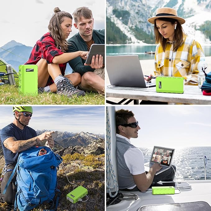 powkey Portable Power Station with AC Outlet, 65W/110V External Battery Pack 24000mAh/88.8Wh Power