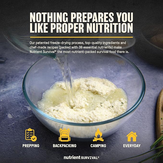 Nutrient Survival Potato Flakes, Powdered Vitamin Potato (30 Servings) for Mashed Potatoes, Soups