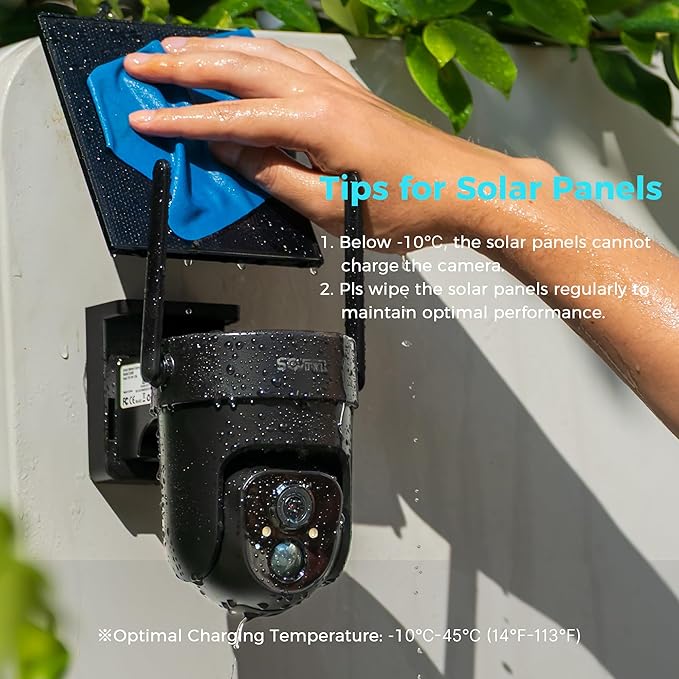 Vicohome 5V Solar Panels for Security Cameras for Bird Feeder 23% Energy Conversion Rate,9.8Ft