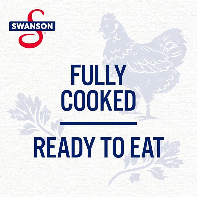 Swanson White Premium Chunk Chicken Breast with Rib Meat in Water, 12.5 oz. (Pack of 12)