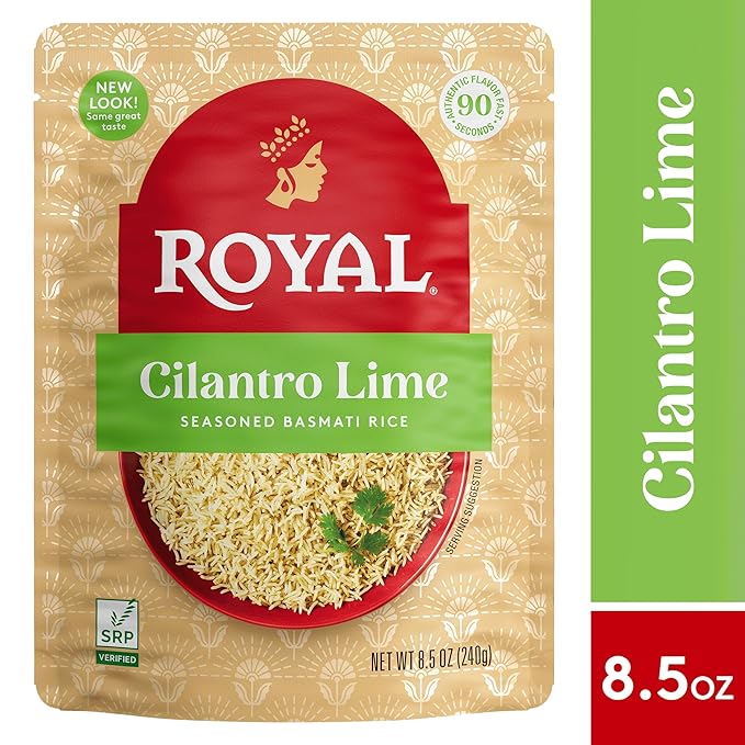 Royal Ready to Heat Cilantro Lime Seasoned Basmati Rice (8.5oz, Pack of 6)