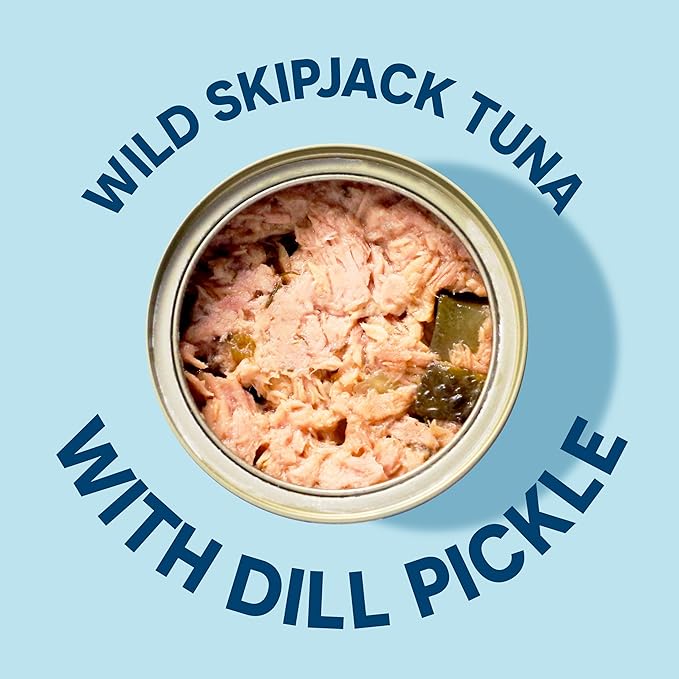 Wild Planet Wild Skipjack Tuna with Dill Pickle Tinned Fish, Canned Tuna, Sustainably Wild-Caught