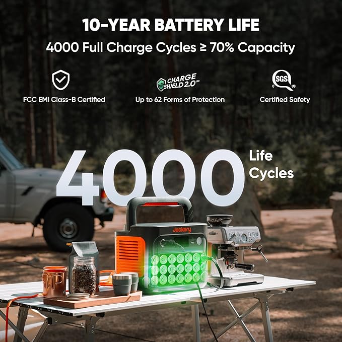 Jackery Solar Generator 1000 v2 with 2x100W Solar Panel,1070Wh Portable Power Station LiFePO4