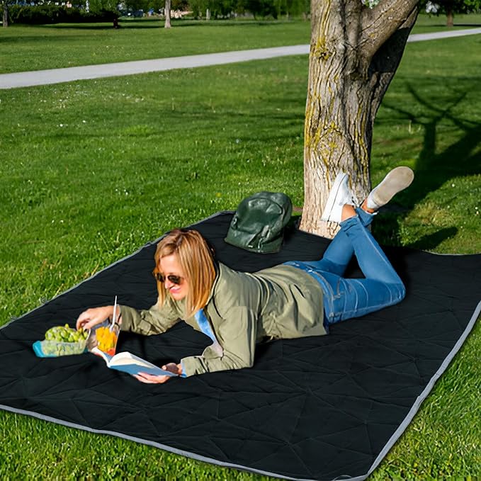 Outdoor Waterproof Blanket, Foldable Fleece Stadium Blanket for Outdoor Sports Event, Camping, Car
