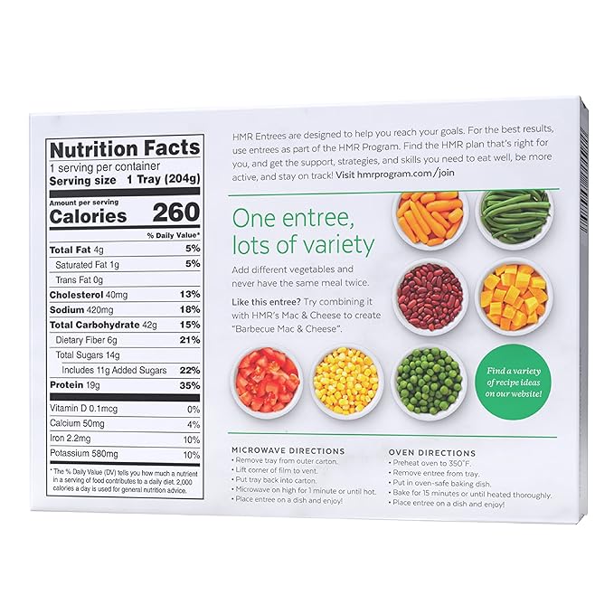 HMR Chicken with Barbecue Sauce Entrée | Pre-packaged Lunch or Dinner | Ready to Eat | 19g of